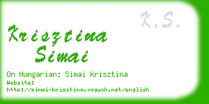 krisztina simai business card